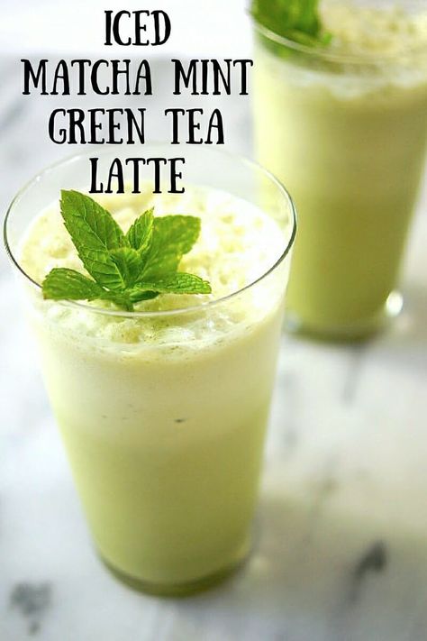 Macha Recipes, Matcha Tea Latte Recipe, Iced Matcha Tea, Heathy Smoothies, Matcha Tea Recipes, Matcha Tea Latte, Matcha Mint, Green Tea Drinks, Matcha Recipes