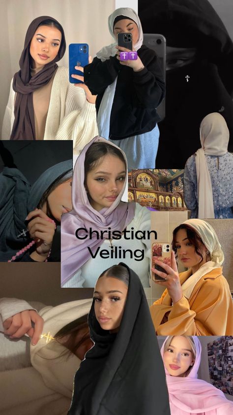 Christian Outfits Modesty, Christian Veiling, Modest Fashion Christian, Christian Veils, Modest Christian Clothing, Christian Modesty, Catholic Veil, Church Fits, Catholic Women