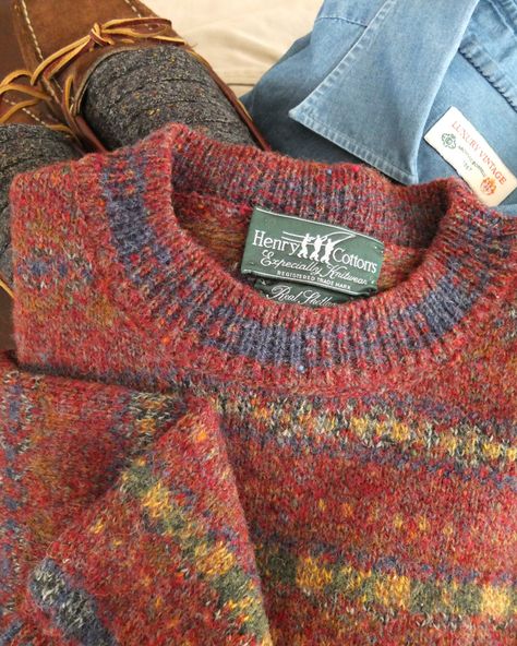 Vintage Knit Sweaters, Shetland Sweater, Donegal Tweed, Style Royal, Wool Jumper, Shetland Wool, Herren Outfit, Sweater Style, Fall Fits