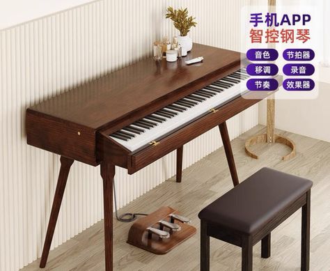 Small Room Solutions, Music Office, Keyboard Table, Piano Table, Piano Stand, Piano Desk, Keyboard Desk, Piano Decor, Unique Bedroom Design