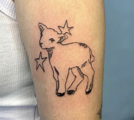 Lamb Tattoo, Sheep Tattoo, Funky Tattoos, Bull Tattoos, Bunny Tattoos, Delicate Tattoo, Cute Tiny Tattoos, Stomach Tattoos, Dainty Tattoos