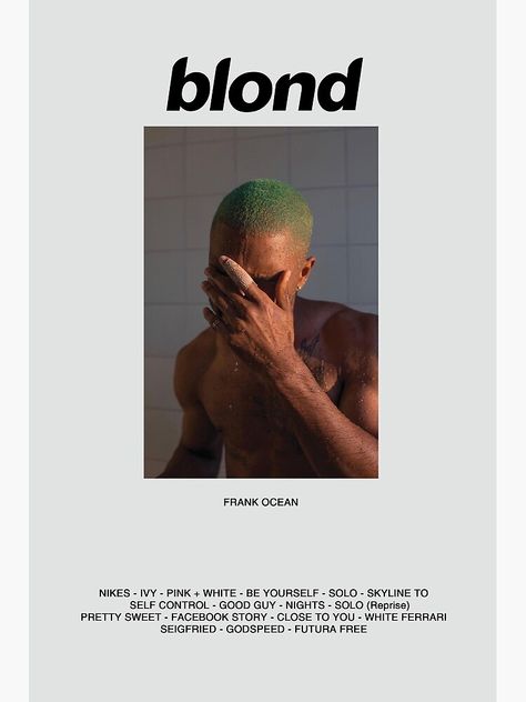 "Frank Ocean Blonde Album Poster" Poster by mayaatassi | Redbubble Frank Ocean Blonde Album, Blonde Album, Frank Ocean Album, Frank Ocean Poster, Frank Ocean Wallpaper, Posters On Wall Bedroom, Ocean Poster, Music Poster Ideas, Cool Album Covers