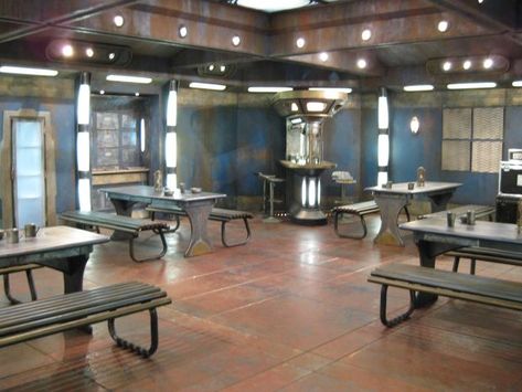 Destiny Mess Hall Bunk Houses, Ancient Ship, Mess Hall, Stargate Universe, Ranch Hand, Stargate Atlantis, Bunk House, Fantasy Armor, August 17