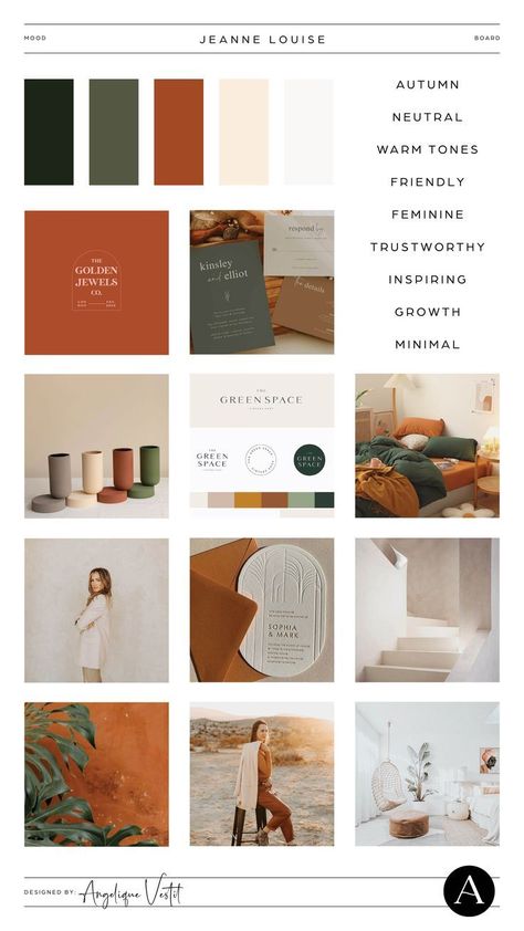 Brand Identity Template, Brand Mood Board, Branding Mood Board Inspiration, Business Branding Inspiration, Design Brand Identity, Brand Color Palette, Mood Board Inspiration, Mood Board Design, Brand Board