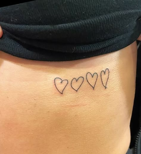 Grandparent Tattoo Ideas, Simple Fine Line Tattoo, Hearts Tattoo, Basic Tattoos, Small Pretty Tattoos, Petite Tattoos, Classy Tattoos, Cute Tattoos For Women, Symbol Tattoos