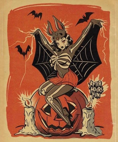 Bat Girl Costume, Happy First Day Of Fall, Halloween Pin Up, Vintage Halloween Art, Vintage Halloween Photos, Bat Girl, First Day Of Fall, Halloween Rocks, Halloween Pins