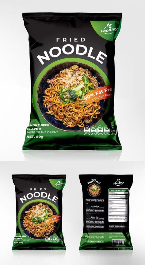 Noodle Packaging Template AI, EPS Noodle Packaging, Frozen Food Packaging, Chip Packaging, Food Logo Design Inspiration, Creative Typography Design, Barbershop Design, Drinks Packaging Design, Professional Packaging, Packaging Template