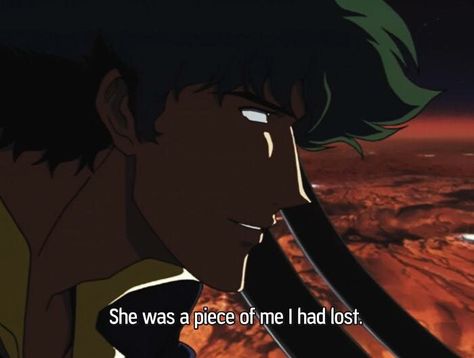 Cowboy Bebop Quotes, Bebop Cowboy, Cowboy Bebop Anime, Spike Spiegel, See You Space Cowboy, Film Anime, Old Anime, Cowboy Bebop, Other Half