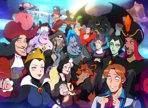 Villains Halloween In Tokyo DisneySea by y-yuki on DeviantArt Frollo Disney, Villains Halloween, Anime Disney, Tokyo Disneysea, Disney Illustration, Disney Crossover, Disney Crossovers, Tokyo Disney Sea, Disney Villains Art