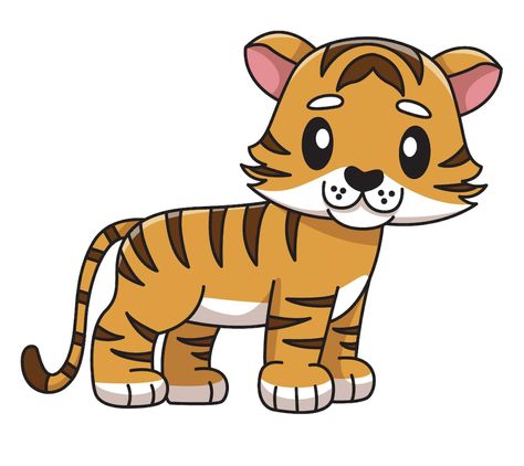 How to Draw a Cute Tiger Drawing Tiger Easy, Tiger Face Drawing Easy, Tiger Drawing Easy Step By Step, Easy Tiger Drawing Simple, Tiger Drawing Sketches, Funny Tiger Drawing, Easy Tiger Drawing, Tiger Sketch, Mini Video