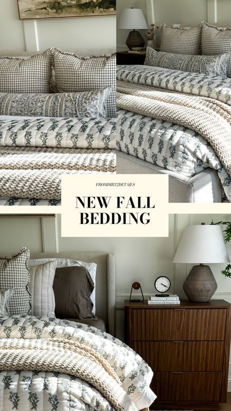 King Bedding Ideas Comforter Sets, Fall Bedding Bedrooms, Layered Bedding Ideas, Bedroom Aesthetics, Fall Bedding, Bedding Ideas, Freshman College, Beautiful Prints, Cozy Vibes