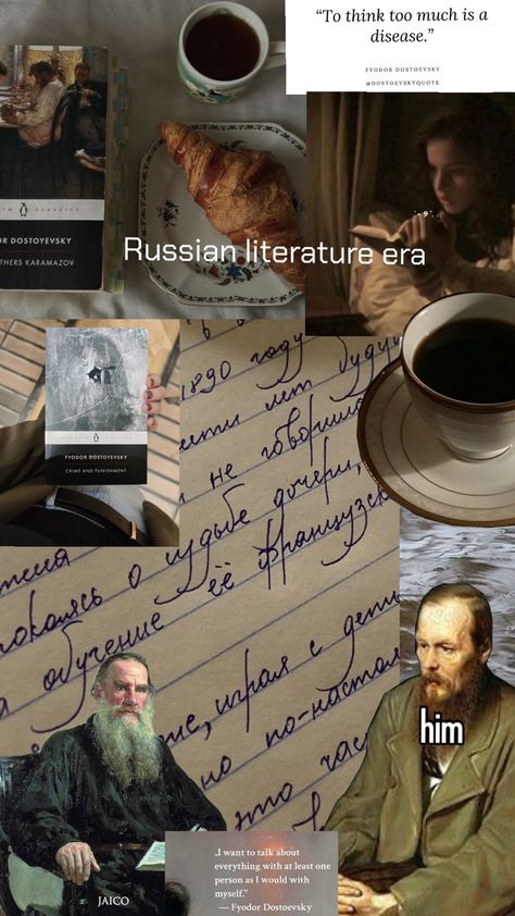 Russian literature #russian #literature #dostoevsky #tolstoy #darkacademia Classic Russian Literature, Russian Literature Books, Russian Literature Aesthetic, English Literature Aesthetic, Russia Quotes, Dostoevsky Aesthetic, Russian Authors, Tolstoy Books, Dostoyevsky Books