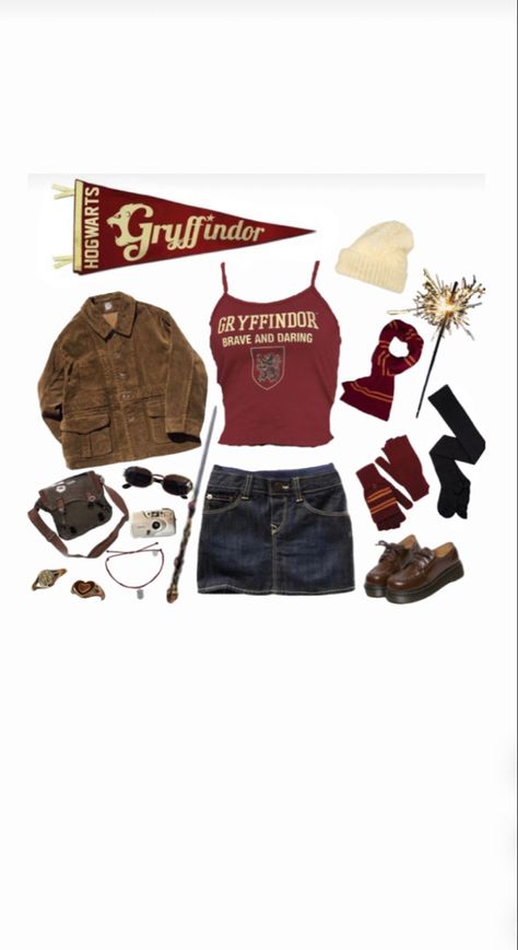 Gryffindor Clothes Png, Harry Potter Inspired Outfits Gryffindor, Harry Potter Dr Outfits, Hogwarts Clothes Aesthetic, Harry Potter Clothes Aesthetic, Hogwarts Inspired Outfits, Hogwarts Outfits Gryffindor, Harry Potter Aesthetic Outfits, Gryffindor Style