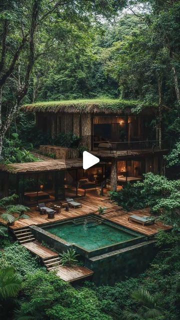 Travel Places on Instagram: "Jungle Villa in Brazil! 🌿

@hut" Beautiful House Images, Jungle Villa, Jungle House, Fantasy House, Travel Places, October 4, Places To Travel, Beautiful Homes, House Ideas