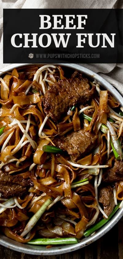 A classic Cantonese Beef Chow Fun Noodles recipe (aka Gon Chow Ngo Ho) made with chewy flat ho fun rice noodles and tender flavourful beef slices that is simple and quick to throw together so you can enjoy this any day of the week! #chinesefood #noodlesrecipe #beefnoodle #stirfrybeef #easydinner #chinesetakeout #asianrecipe Cantonese Beef, Beef Chow Fun Recipe, Chow Fun Noodles, Beef Chow Fun, Chow Fun Recipe, Chow Fun, Asian Noodle Recipes, Mapo Tofu, Chinese Cooking Recipes