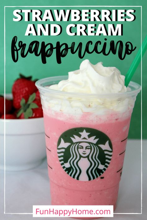 Costa Drinks, Strawberry Frappuccino Recipe, Starbucks Strawberries, Starbucks Strawberry Frappuccino, Starbucks Frappe, Starbucks Frappuccino Recipe, Nails Ombré, Frappuccino Starbucks, Starbucks Mocha