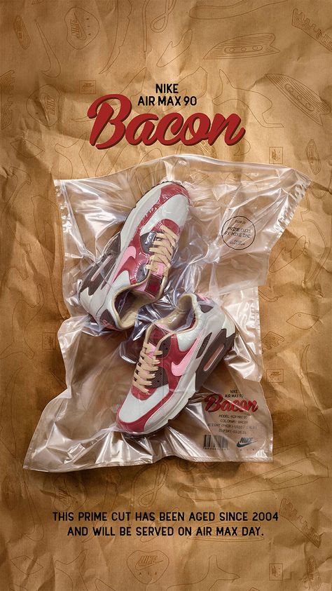 Air Max 90 Bacon, Ugc Examples, Nike Poster, Mens Photoshoot, Shoes Fashion Photography, Sneaker Posters, Shoes Wallpaper, Air Max Day, Shoes Ads