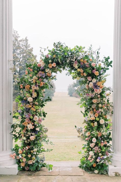 Fake Flower Arch, Flowers For Wedding Arch, Fake Flowers For Wedding, Floral Arch Wedding, Flowers For Wedding, Flower Arch, Indigo Floral, Wedding Ceremony Flowers, Fake Flower