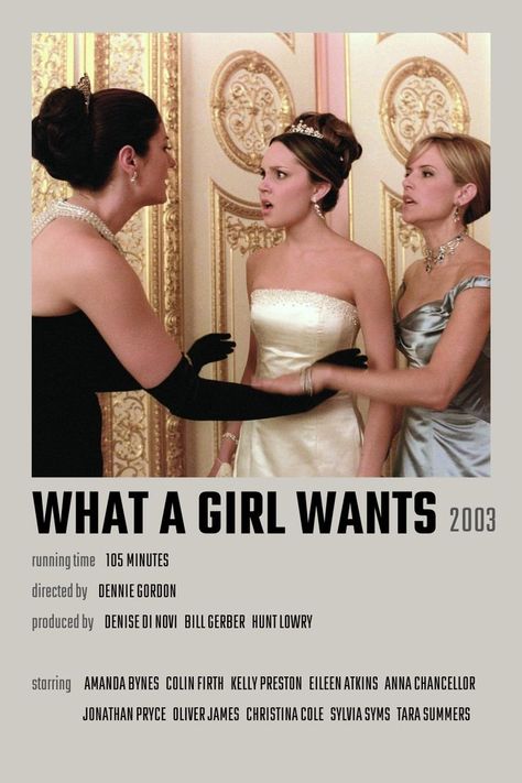 What a Girl Wants Movie Poster What A Girl Wants Movie, Polaroid Movie Poster, Romcom Movies, Wanted Movie, Film Recommendations, Movies To Watch Teenagers, Iconic Movie Posters, New Movies To Watch, Girly Movies