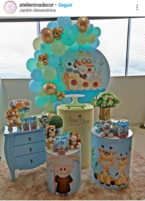 Noahs Ark Party, Jungle Baby Shower, Baby Mickey, Noahs Ark, Baby Shower Cakes, Baby Shower Decorations, Birthday Party Decorations, Birthday Parties, Baby Mobile