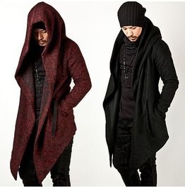 Avant Garde Mens Assassin Creed Inspired Hoodie (Black Color) Steampunk Men, Mens Tops Fashion, Autumn Wine, Cool Coats, Hooded Trench Coat, Graduation Outfits, Trench Coat Men, Hooded Cloak, Mens Fashion Fall