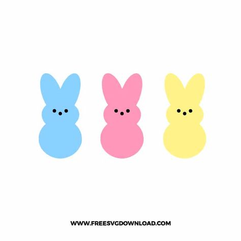 Free Easter Svg, Happy Easter Peeps, Peeps Svg, Rabbit Silhouette, Easter Svg Files, Reindeer Face, Bunny Drawing, Svg Kids, Cute Easter Bunny