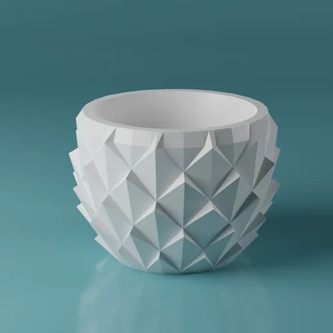 3d Printed Pots, Pavement Design, Planting Plants, Cement Flower Pots, Geometric Planter, Console Furniture, Flower Pot Design, Shampoo Dispenser, 3d Printing Diy