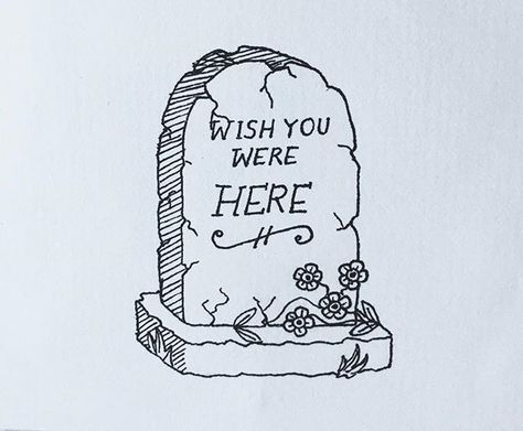 Cute Gravestone Drawing, Cute Tombstone Drawing, Cottagecore Flash Tattoo, Gravestones Drawing, Tombstone Doodle, Hearse Tattoo, Tombstone Sketch, Grave Doodle, Head Stone Tattoo