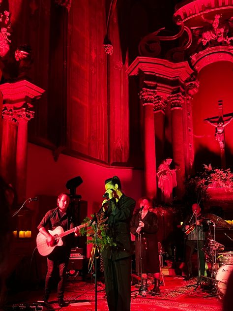 concert, concert aesthetic, church, religous, red light, concert in church, europe, aesthetic, ethereal, music Red Church Aesthetic, School Event Aesthetic, Aesthetic Church, Ethereal Music, Cake Treats, Aesthetic Ethereal, Sunday Clothes, Bar Music, Church Aesthetic