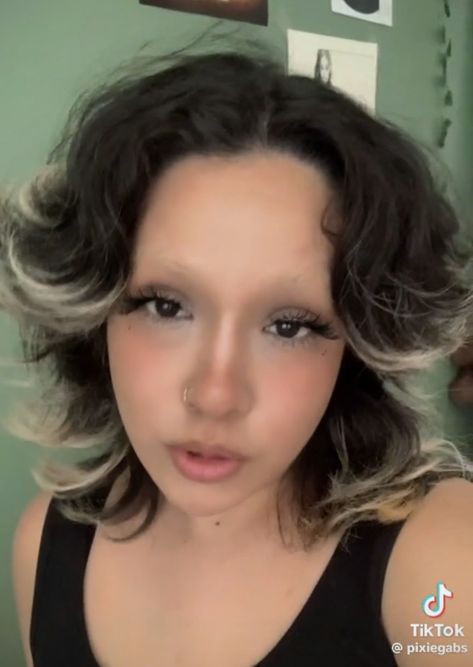 @ pixiegabs on TikTok Long Hair with Frosted Tips, Shag Haircut Frost Tips Hair, Dip Dye Shag Hair, Long Hair Frosted Tips, Frosted Tips Long Hair, Dyed Shag Hair, Frosted Tips Women Hair, Frosted Tips Hair, Dream Haircut, Frosted Tips