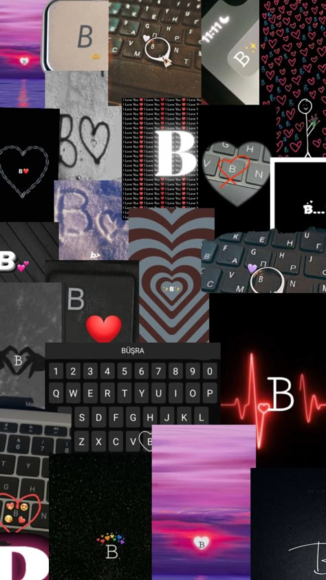 B Love Wallpaper, B Wallpaper Letter Aesthetic, Love Keyboard, B Letter Images, Cute Screen Savers, $b Wallpaper, Z Wallpaper, Beautiful Love Images, Aesthetic Letters