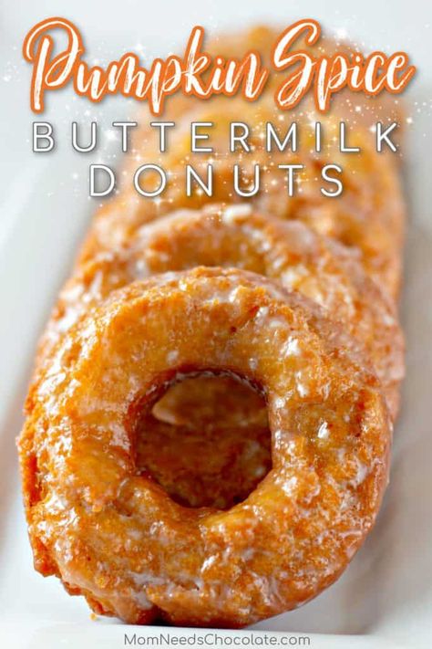 Pumpkin Doughnuts Fried, Pumpkin Buttermilk, Buttermilk Donuts, Buttermilk Glaze, Pumpkin Donuts Recipe, Pumpkin Doughnut, Donuts Donuts, Homemade Donuts Recipe, Pumpkin Spice Donut