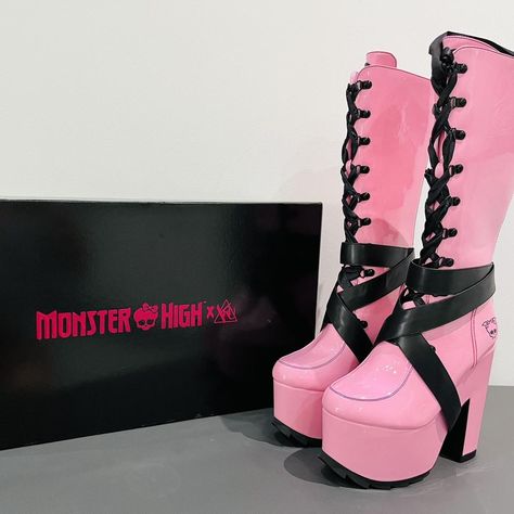 Monster high X YRU Draculaura Shoes IN HAND Size... - Depop Monster High Shoes Irl, Yru Shoes Monster High, Yru Monster High Shoes, Draculaura Shoes, Monster High Shoes For People, Monster High Boots, Draculaura Boots, Monster High Heels, Draculaura Clothes