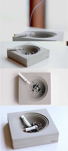 Ashtray Design, Diy Planters Indoor, Decoration Beton, Drukarka 3d, Cement Design, Cement Diy, Cement Art, Concrete Diy Projects, Formy Silikonowe