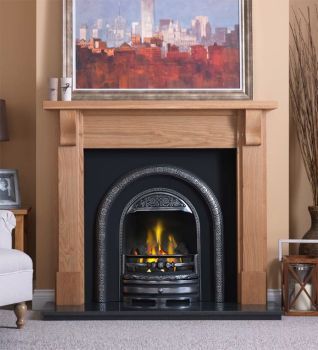 Wooden Fire Surrounds, Oak Fire Surround, Wooden Fireplace Surround, Cast Iron Fireplace Insert, Granite Hearth, Classic Fireplace, Slate Hearth, Fireplace Suites, Wooden Fireplace