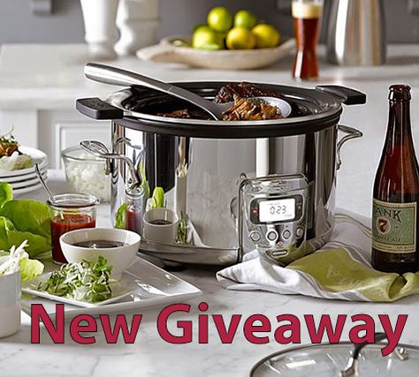 slow cooker giveaway All Clad Slow Cooker, One Pot Dishes, Keep Food Warm, Paleo Dinner, Slow Cookers, Functional Kitchen, Cookware Set, Williams Sonoma, Cooking Tools