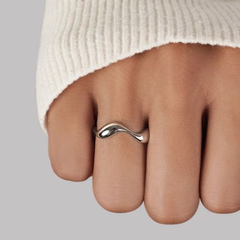 Rings – Beautiful Earth Boutique Ocean Ring Silver, Silver Wave Ring, Silver Rings Minimalist, Minimalist Silver Rings, Minimalist Rings Silver, Cool Rings Unique, Cool Silver Rings, Simple Rings Silver, Wave Rings