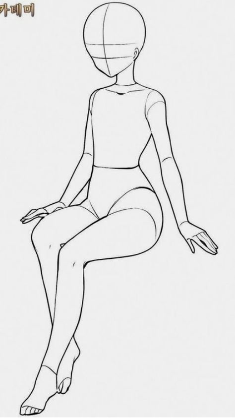 Body Base Drawing Female Sitting, Anime Poses Reference Full Body Woman, Full Body Character Base, Female Full Body Pose Reference Anime, Girl Template Drawing, Female Base Drawing Pose Reference Standing, Suit Drawing Reference Female, Anime Body Outline, Oc Full Body Base