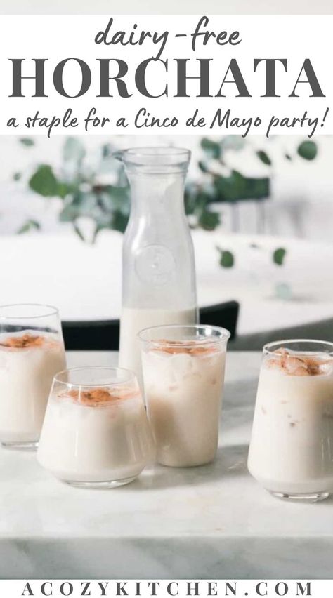 Dairy Free Horchata, Horchata Recipe Mexican, Healthy Horchata, How To Make Horchata, Vegan Horchata, Horchata Drink, Mexican Horchata, Homemade Horchata, Horchata Recipe