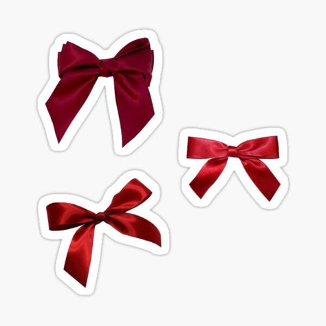 "red bow sticker pack " Sticker for Sale by audreycore Bow Sticker, Red Journal, Computer Stickers, Makeup Stickers, Diy Hair Accessories Ribbon, Pinterest Diy Crafts, Computer Sticker, Scrapbook Stickers Printable, Phone Stickers