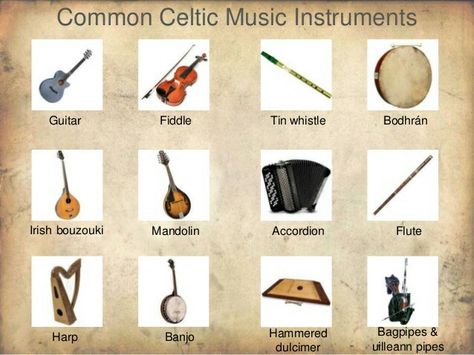 HERE ARE A FEW OF THE CELTIC MUSICAL INSTRUMENTS : Irish Musical Instruments, Celtic Instruments, Irish Instruments, Scottish Music, Music Instruments Guitar, Celtic Festival, Tin Whistle, Celtic Heritage, Celtic Music