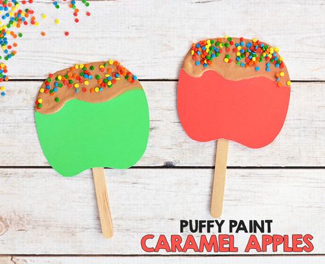 Pandas, Caramel Apple Craft, Apple Crafts Preschool, Carnival Crafts, Circus Crafts, September Crafts, Apple Craft, Toddler Art Projects, Apple Theme