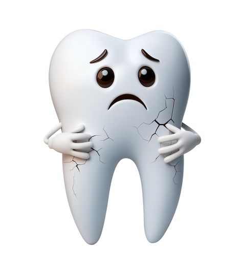 Download this Premium Photo about Sad cartoon tooth character with cracks and caries 3d style isolated Generative AI, and discover more than 96 Million Professional Stock Photos on Freepik Tooth Animation, Teeth Emoji, Tooth Character, Lenovo Wallpapers, Severe Tooth Pain, Dental Animation, Cartoon Tooth, Teeth Images, Dental Photos