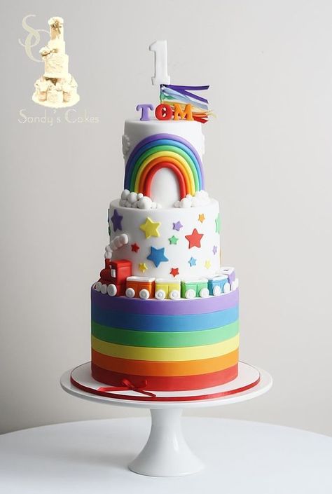 Roundup of the best rainbow cake ideas! Featured on MyCakeSchool.com. Rainbow Cake Ideas, Rainbow Cake Tutorial, Gökkuşaği Pasta, Octopus Cake, Super Torte, Cake Rainbow, Rainbow Cakes, Harry Birthday, Rainbow Birthday Cake