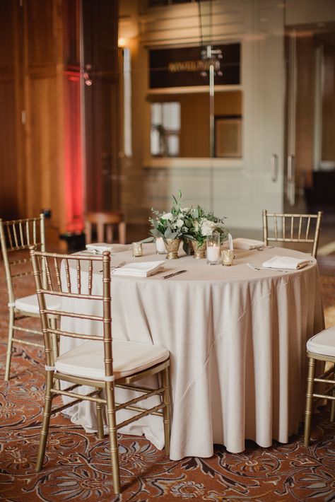 Rent our products in this pin! | Lawson Event Rentals | Gold Chiavari Chairs, Blush Polyester | Blush Tablecloth, Gold Chiavari Chairs, Gold Party Decorations, Chiavari Chairs, Gold Party, Event Rentals, Event Rental, Dallas Texas, Wedding Events