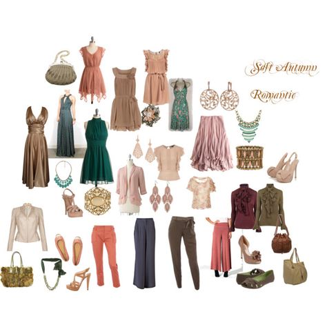 Soft Autumn Romantic by keylarion on Polyvore featuring Issa, Dorothy Perkins, Ichi, Cloud Nine, Ralph Lauren Blue Label, Biba, Marni, Alice by Temperley, Lauren Conrad and Calypso St. Barth True Autumn Romantic Style, Soft Autumn Romantic Kibbe, Soft Autumn Romantic Style, Soft Autumn Romantic, Romantic Soft Summer, Soft Autumn Summer Outfits, Soft Autumn Outfits Capsule Wardrobe, Soft Autumn Capsule Wardrobe, Romantic Wardrobe