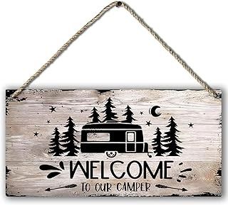 Amazon.com: Welcome To Our Cabin: Home & Kitchen Welcome To Our Camper Signs, Camper Sayings, Camping Signs Diy, Campsite Decor, Bright Door, Camper Quotes, Camping Decorations, Camper Signs, Camping Signs