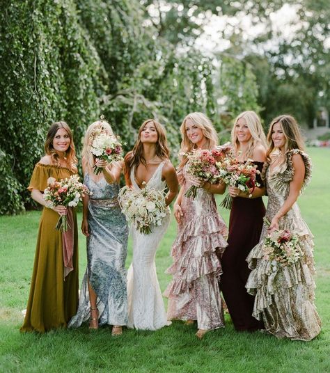 Bridesmaid Dresses Floral Print, Patterned Bridesmaid, Different Bridesmaid Dresses, Patterned Bridesmaid Dresses, Printed Bridesmaid Dresses, Bohemian Bridesmaid, Ruffles Bridesmaid Dresses, Unique Bridesmaid Dresses, Rocky Barnes