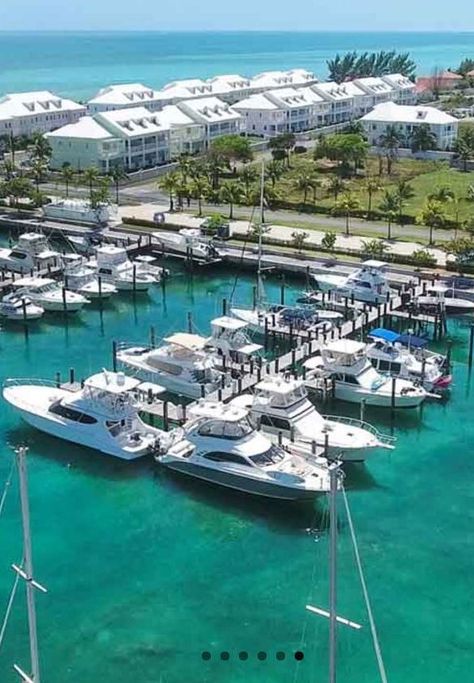 Marina Photoshoot, Private Island Honeymoon, Marina Boats, Waterfront Architecture, Boat Marina, Yacht Aesthetic, Bahamas Resorts, Travel Caribbean, Luxury Boats