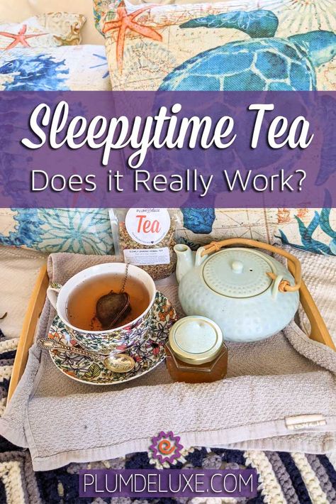 Does sleepytime tea work? Learn more about what makes sleepytime tea so relaxing and how you can choose the best tea to help you drift off to sleep. #looseleaftea #sleepytimetea Sleepytime Tea Recipe, Massage Ideas, Sleepytime Tea, Masala Powder Recipe, Sleep Tea, Diy Cocktails, Lovely Perfume, Homemade Tea, Peach Bellini